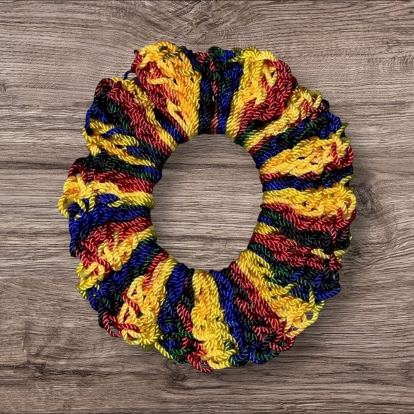 Colorful Nylon Crochet Hair Scrunchie - Picture 6 of 6